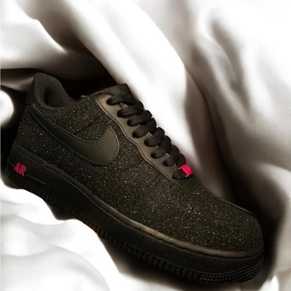 Custom Air Force Glitter Black